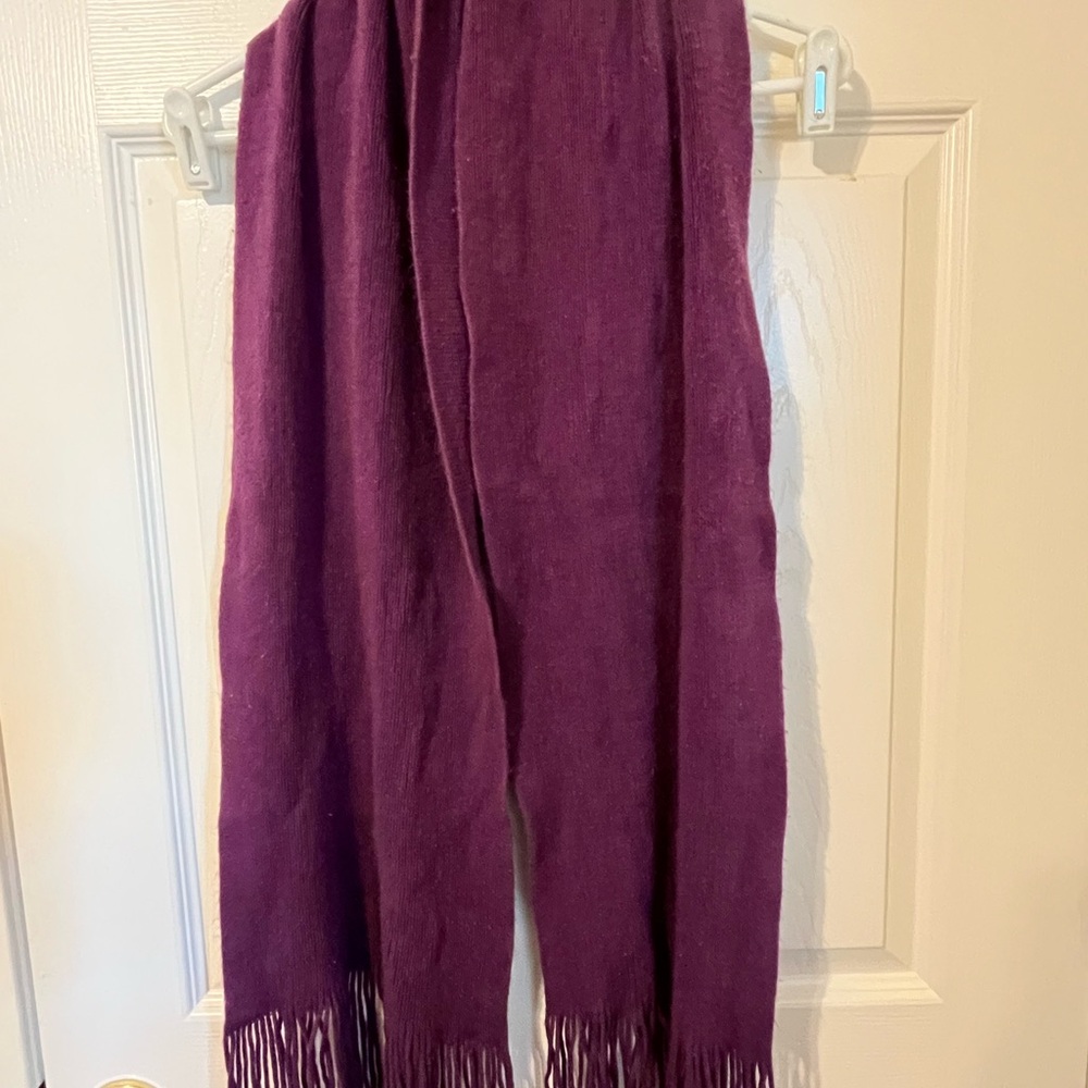 Purple Fringe Scarf